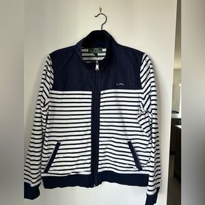 Lauren Ralph Lauren Active Navy and White Top XL